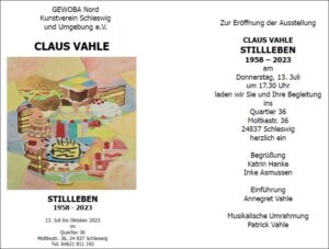 Claus-Vahle-Flyer Stillleben