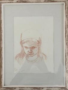 Nele, Rötelzeichnung; Foto Hupe