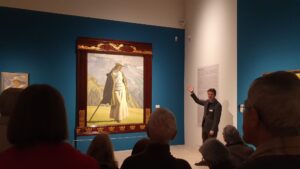 Mitglieder des Kunstvereins bei der Führung durch die Ausstellung im Schloss Gottorf mit Dr. Borges.