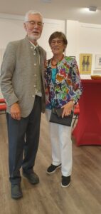 Karin Palisaar und Wulf Schady im KulturL bei ihrer Ausstellungseröffnung.