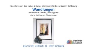 Plakat für die Ausstellung Wandlungen mit Text und Foto.