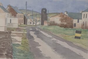 Ein Gemälde von Claus Vahle (Aquarell).