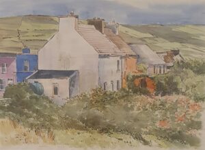 Ein Gemälde von Claus Vahle (Aquarell).