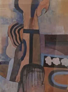 Ein Gemälde von Claus Vahle (Acryl).